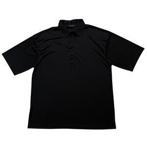 Collars & Co Dress Collar Polo Shirt Mens 4XL Short Sleeve Performance Black